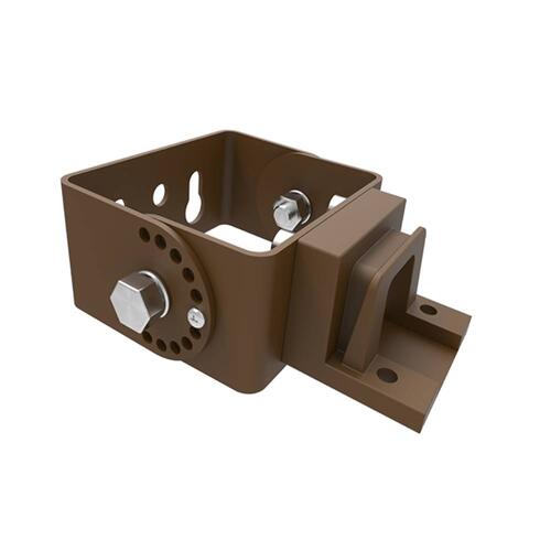 Adjustable trunion for square pole, round pole and wall mount