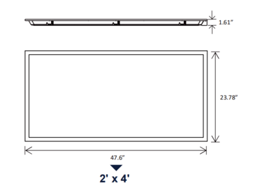 [2pk] Panel light 2x4' 72-60-50-40-30W 120-347V 30-40-50-57-65K white frost dim 0-10V