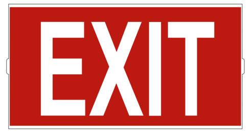 [20pk] Emergency Light Accessories - Running man red exit pictogram for EM00 series