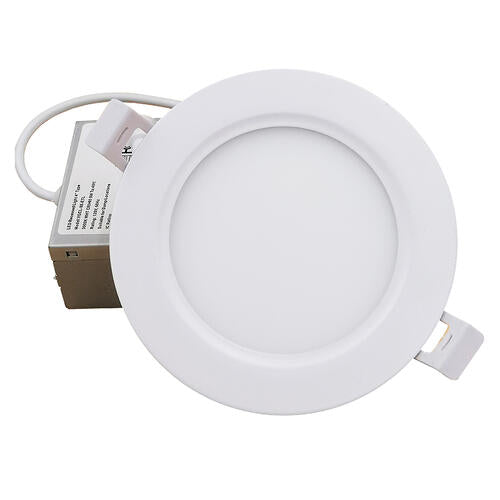 Panneau mince 6 po 12 W 120 V 30-40-50 K blanc givré, intensité variable, TRIAC