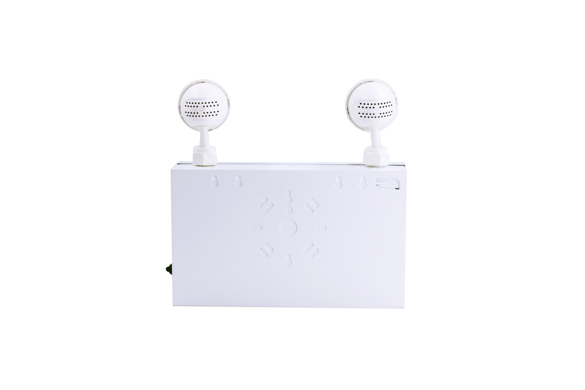 Emergency light battery w/ double head 2X2W steel white 120-347V 120 mins Lead acid 36W 36mins