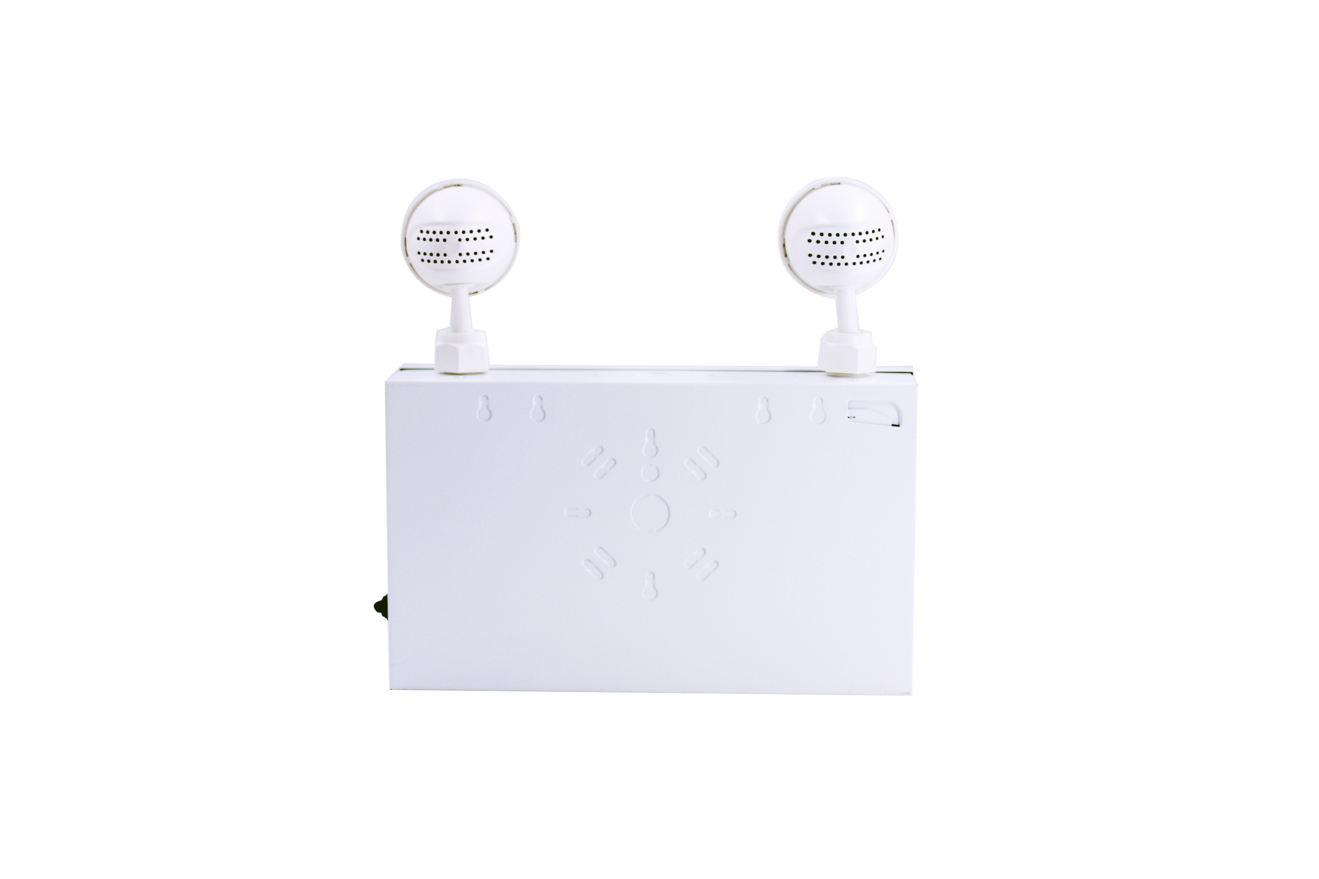 Feu de secours batterie double tête 2 x 2 W acier blanc 120-347 V 120 min Plomb 36 W 36 min