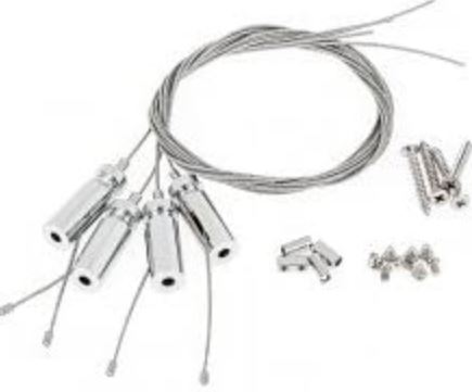 Kit de câbles de suspension pour panneaux et luminaires linéaires