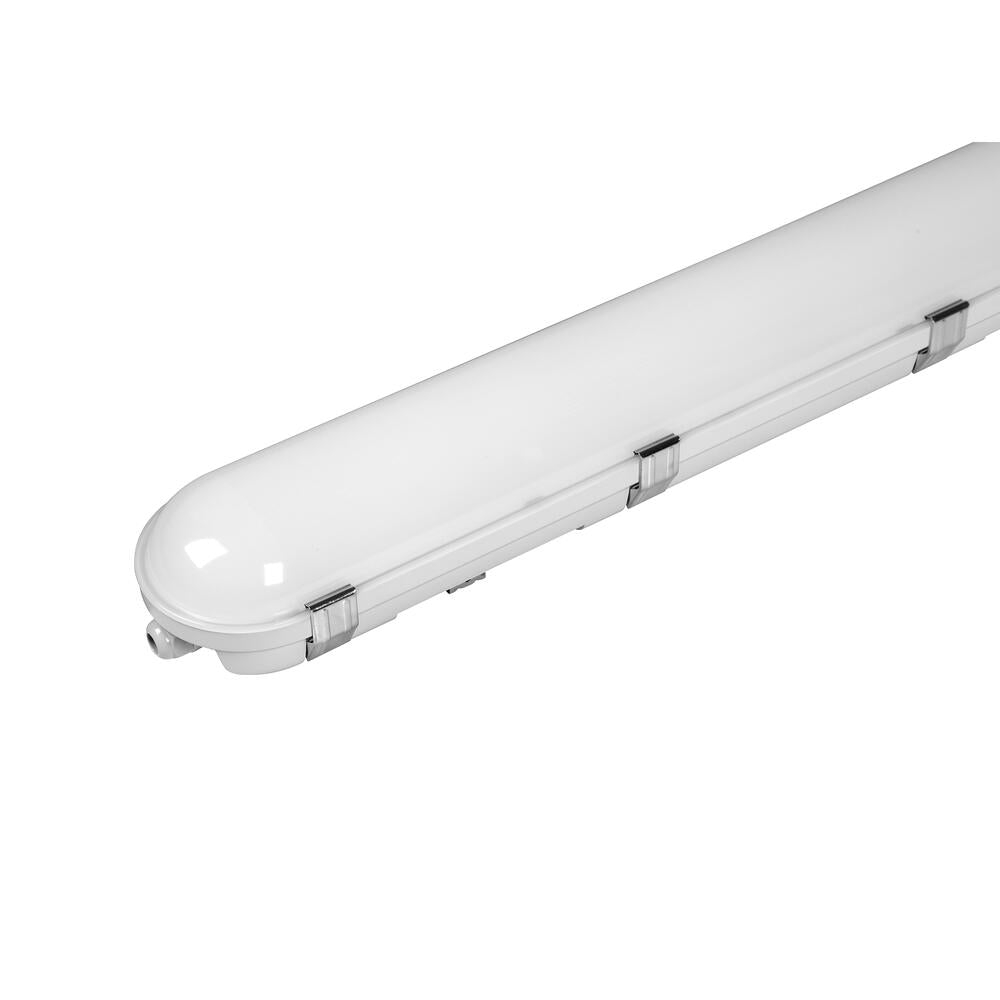 Étanche à la vapeur, 4 pi, 56 W, 100-277 V, 50 K, blanc givré, intensité variable 0-10 V