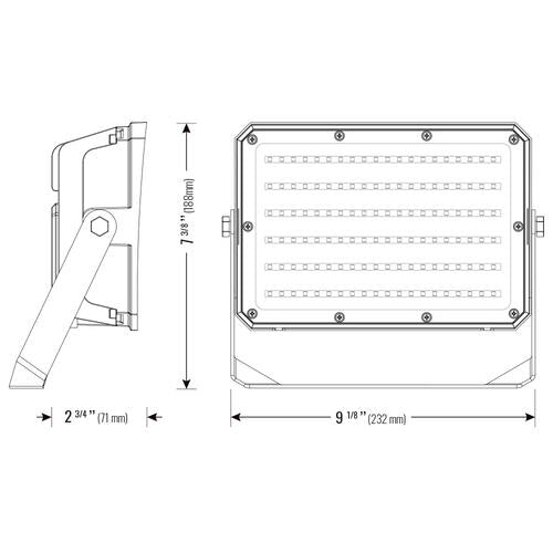 (Vente finale) Flood light 100W 100-277V 57K bronze clear 120 deg. int. photo.