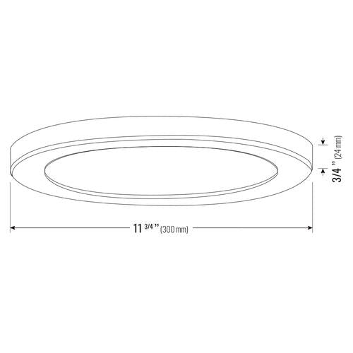 (Vente finale) [2pk] Ceiling light 12" 24W 120V 30-40-50K white frost dim TRIAC