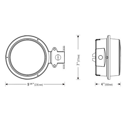 (Vente finale) Barn light 40W 100-277V 50K black clear 120 deg. int. photo.