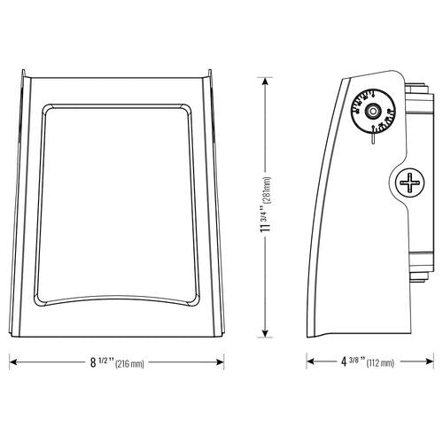 (Vente finale) Wall pack full cutoff 20W 120-347V 30-40-50K bronze clear type 2 int. photo.