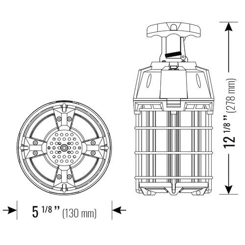 Work light 150W 120V 50K orange clear omni