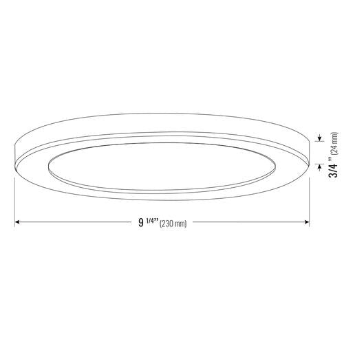 Lot de 2 Plafonnier 23 cm 18 W 120 V 30-40-50 K noir givré gradation TRIAC