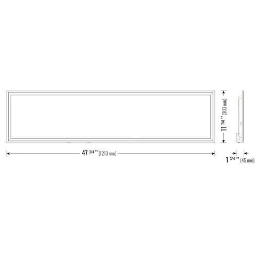 (Vente finale) [2pk] Panel light 1x4' 40-36-30-25-20W 120-347V 35-40-50K white frost dim 0-10V