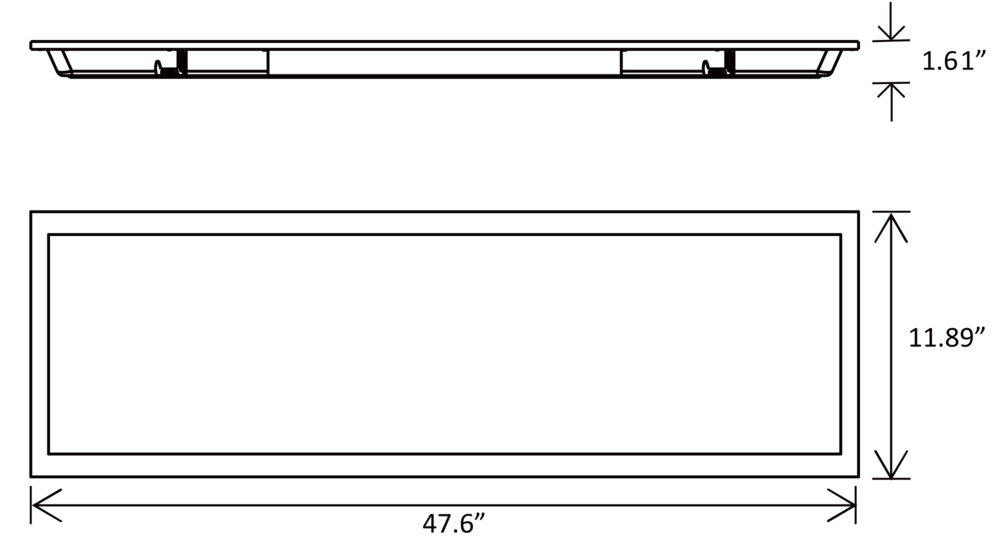 [2pk] Panel light 1x4' 40-30-25W 120-347V 35-40-50K white frost dim 0-10V