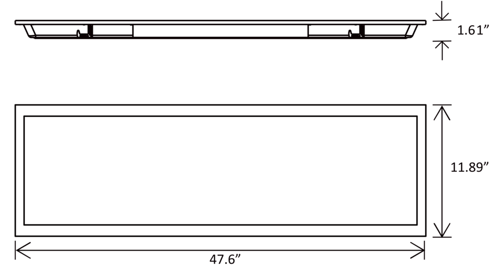 [2pk] Panel light 1x4' 40-30-25W 120-347V 35-40-50K white frost dim 0-10V