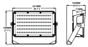Flood light 100W 120-347V 57K bronze clear 120 deg. int. photo.