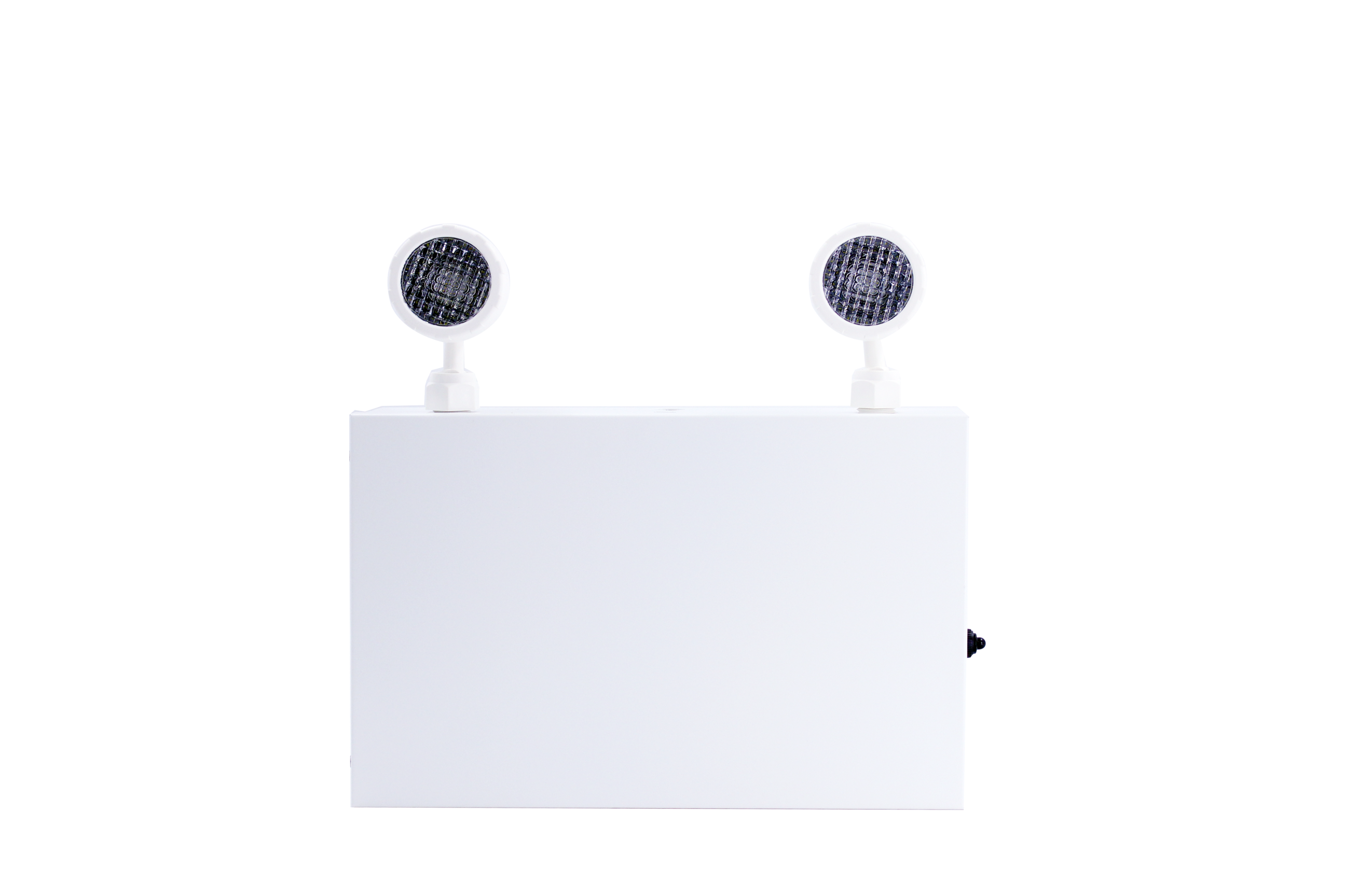 Feu de secours batterie double tête 2 x 2 W acier blanc 120-347 V 120 min Plomb 36 W 36 min