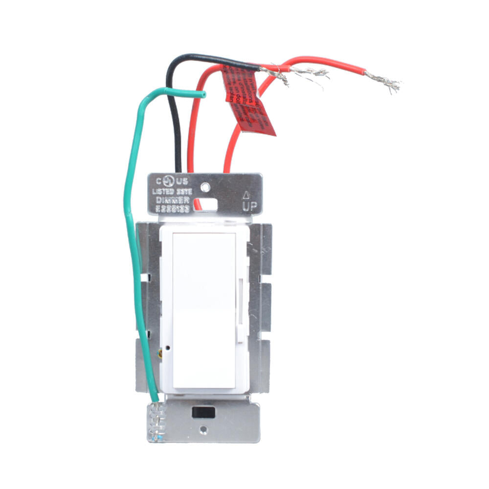 Variateur Decora 0-10 V CC simple/triple 100-277 V 3 A-1 A, blanc, à curseur, avec interrupteur marche/arrêt