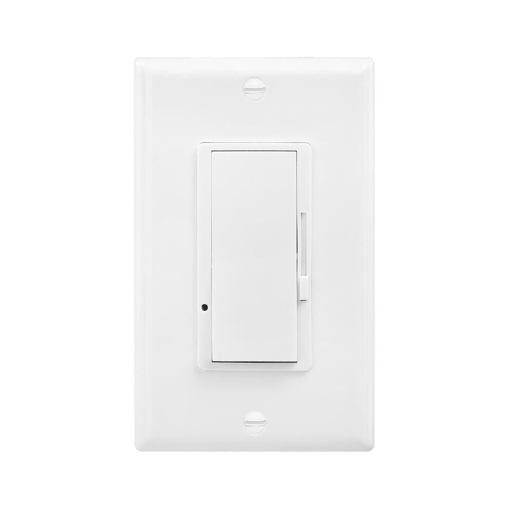Variateur Decora 0-10 V CC simple/triple 100-277 V 3 A-1 A, blanc, à curseur, avec interrupteur marche/arrêt