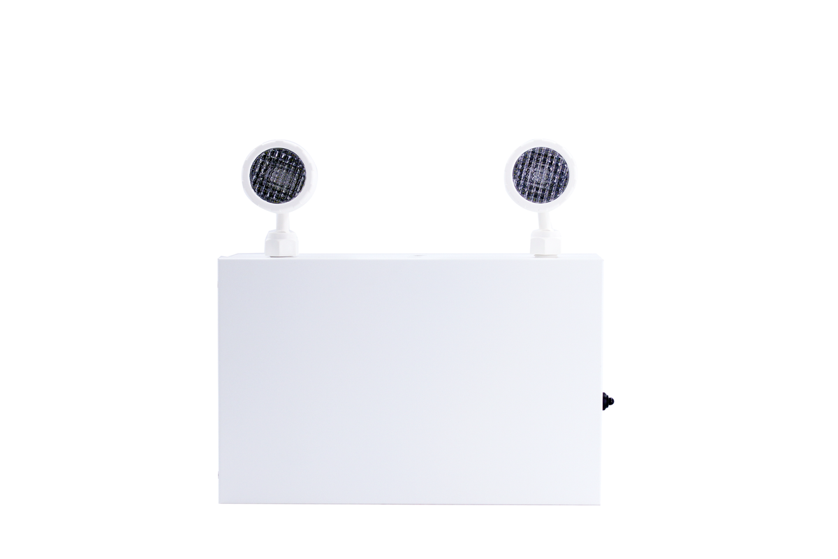 Emergency light battery w/ double head 2X2W steel white 120-347V 120 mins Lead acid 36W 36mins