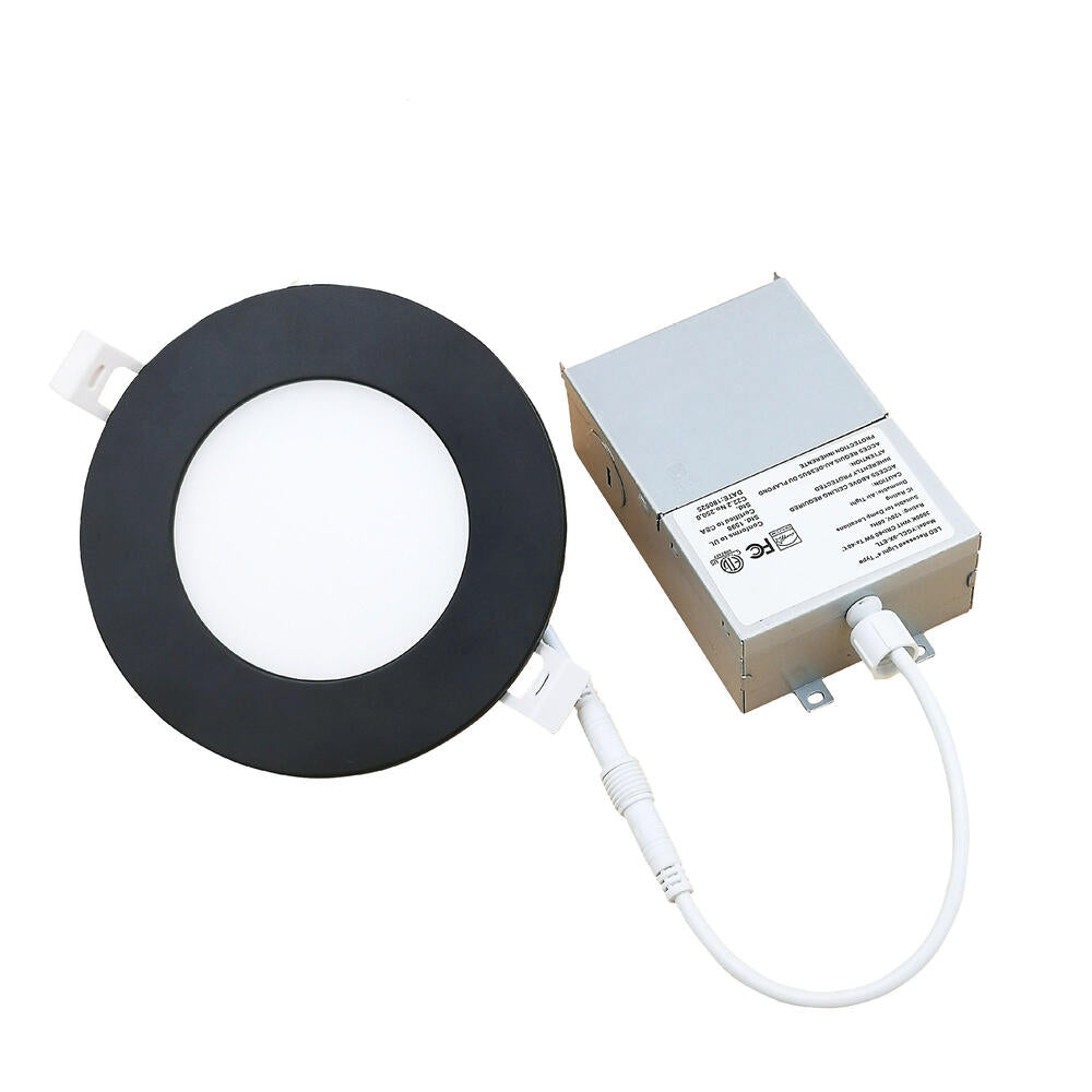 Panneau mince 4 po 9 W 120 V 30-40-50 K noir givré Variateur d'intensité TRIAC