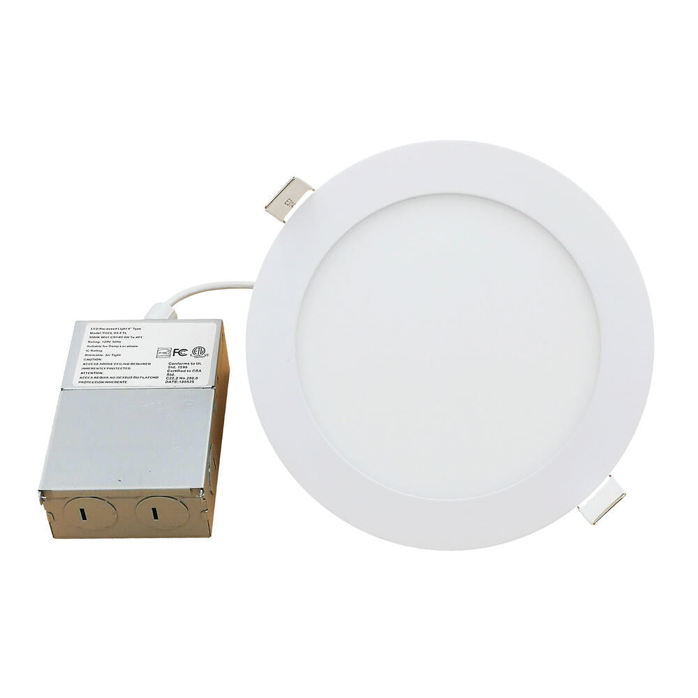 Slim Panel 6" 12W 120V 27-30-35-40-50K white frost dim TRIAC