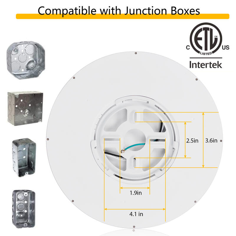 (Vente finale) [2pk] Ceiling light 12" 24W 120V 30-40-50K white frost dim TRIAC