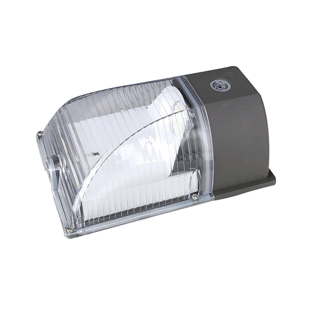 Wall pack mini 120 deg. 26W 100-277V 50K bronze clear int. photo. 1pk