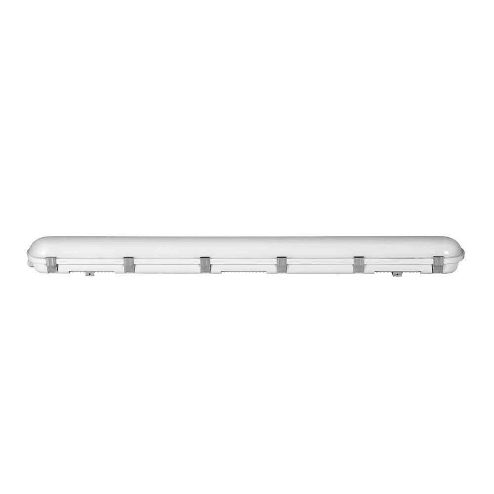Étanche à la vapeur, 4 pi, 56 W, 100-277 V, 50 K, blanc givré, intensité variable 0-10 V
