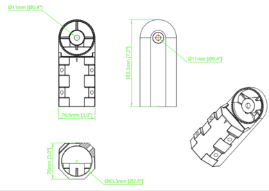 (Vente finale) Area Light V2 Bracket Slip Fitter adjustable for round pole 2.5” max