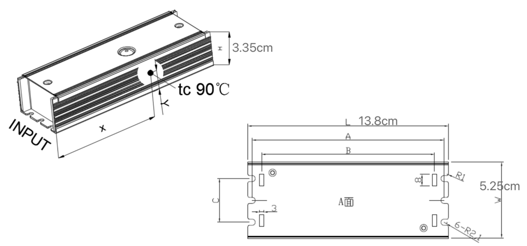 LED Driver BQ 120-347VAC 180-260VDC 120W 0.6A