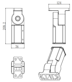 Accessoires pour éclairage sportif - Fixation pour 600 W et moins