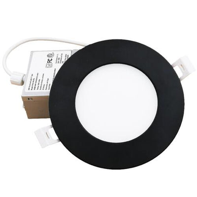 Slim Panel 6" 12W 120V 30-40-50K black frost dim TRIAC