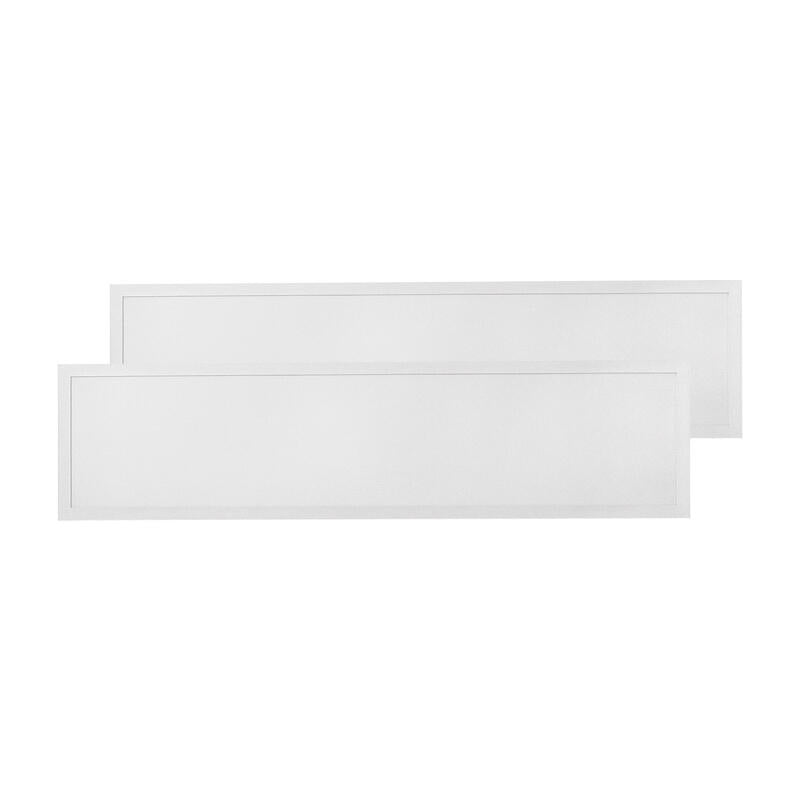 Lot de 2 Panneau lumineux 1 x 1,2 m 40-30-25 W 120-347 V 35-40-50 K blanc givré, intensité variable 0-10 V