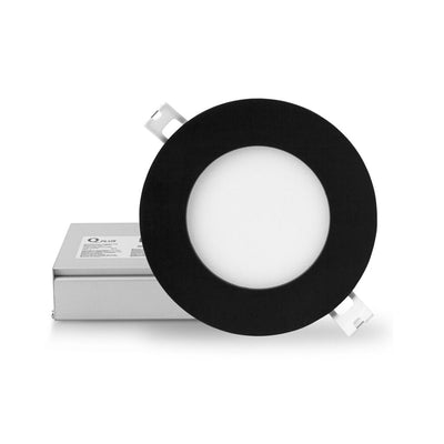 Slim Panel 4" 9W 120V 27-30-35-40-50K black frost dim TRIAC