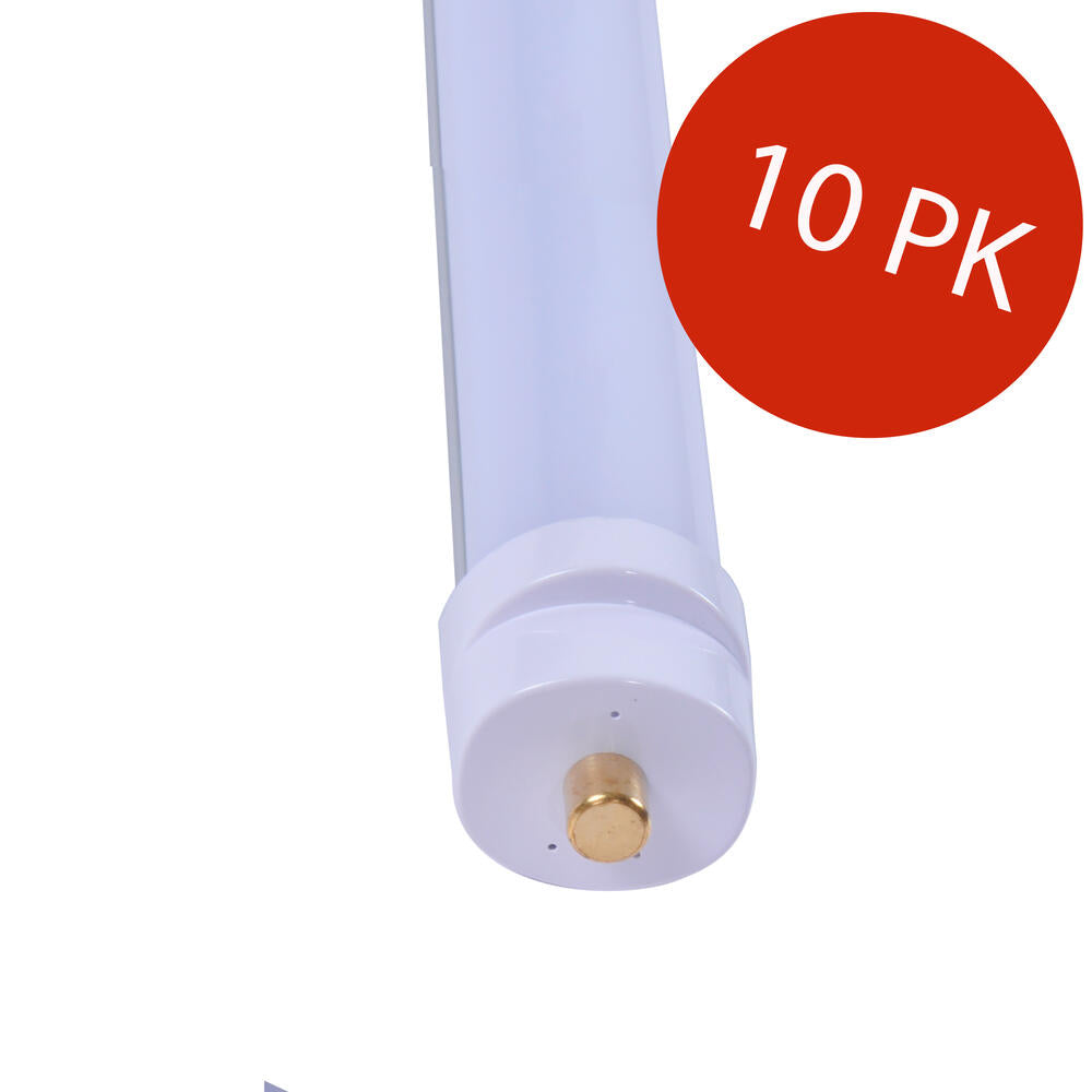 Lot de 10 T8 8 pi, 40 W, 120-347 V, 50 K, câblage simple/double extrémité, dérivation ballast dépoli