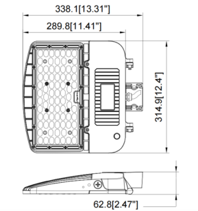 (Vente Finale) Area light V3 150-100-70W 277-480V 30-40-50K bronze clear type3M motion base twist lock photo