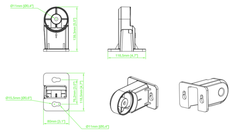 (Vente finale) Area Light V2 Bracket Yoke Mount adjustable for walls