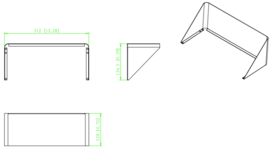 Anti-glare shield for 500W