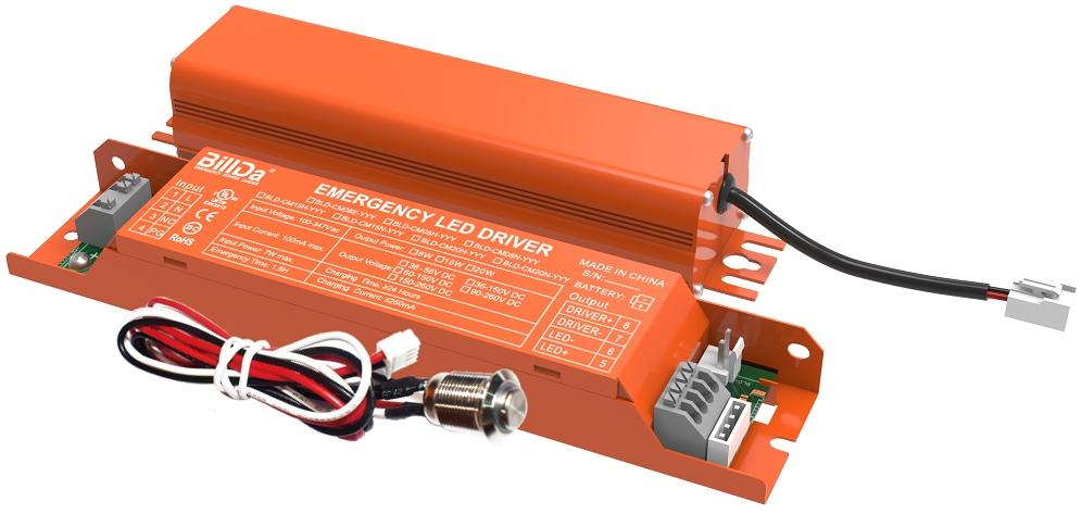 Pilote LED de secours 100-347 V 36-56 V CC 8 W 90 min homologué CUL