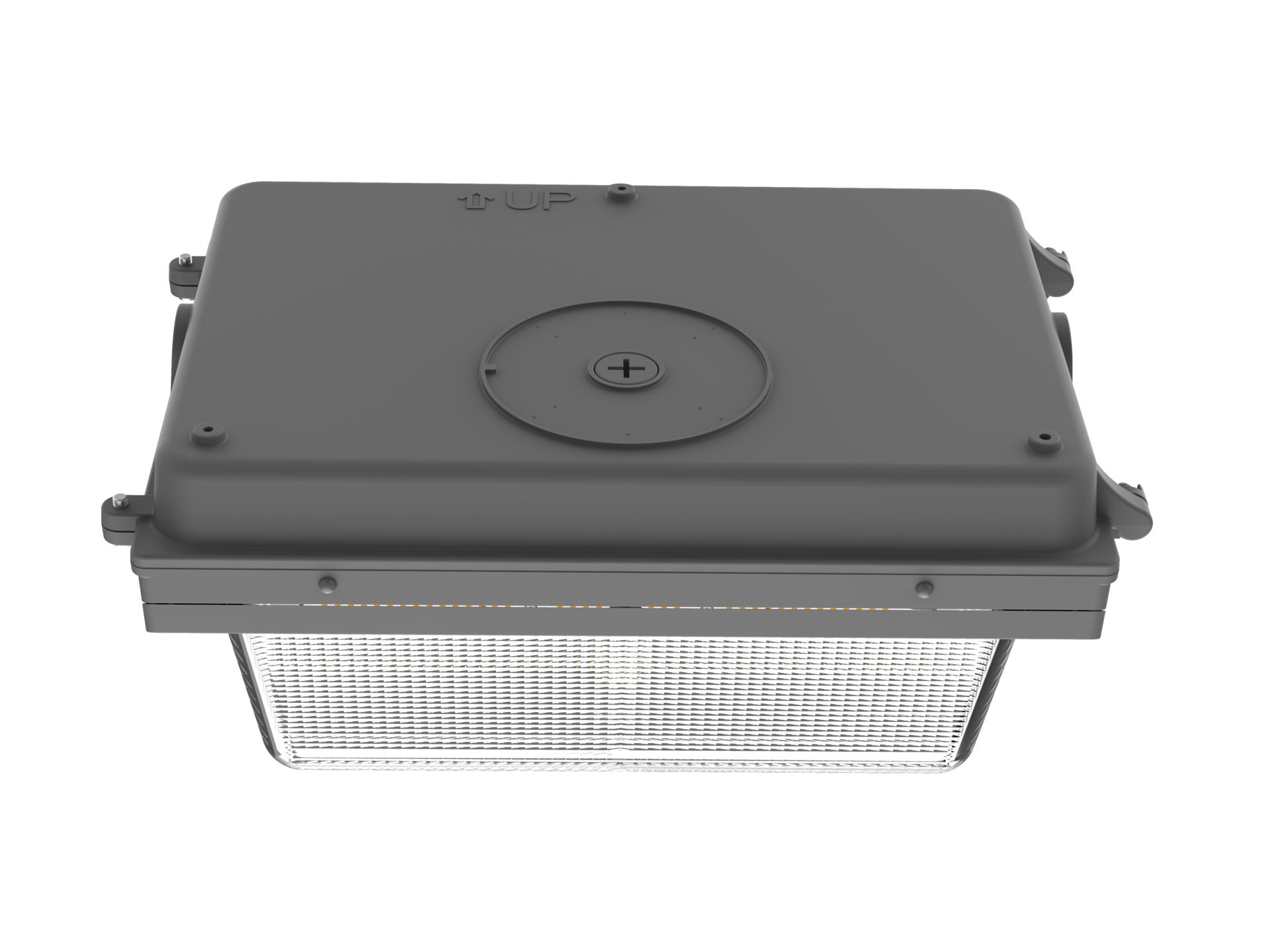Wall pack SS 120-100-80W 120-347V 30-40-50K bronze clear 120 deg. DC12V int. photo.