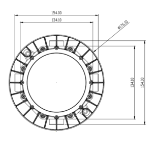 Marine light 6" 20W 100-277V 50K grey frost dim 0-10V