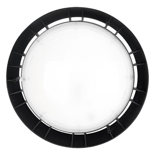 Dôme highbay UFO V2 150-100-80W 120-347V 40-50K noir givré 120 degrés. Variateur 0-10 V