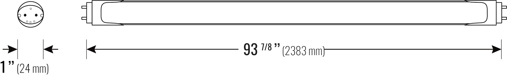 [10pk] (Vente finale) T8 8ft FA8 pins 40W 100-347V 67K aluminium frosted lens type B both ends