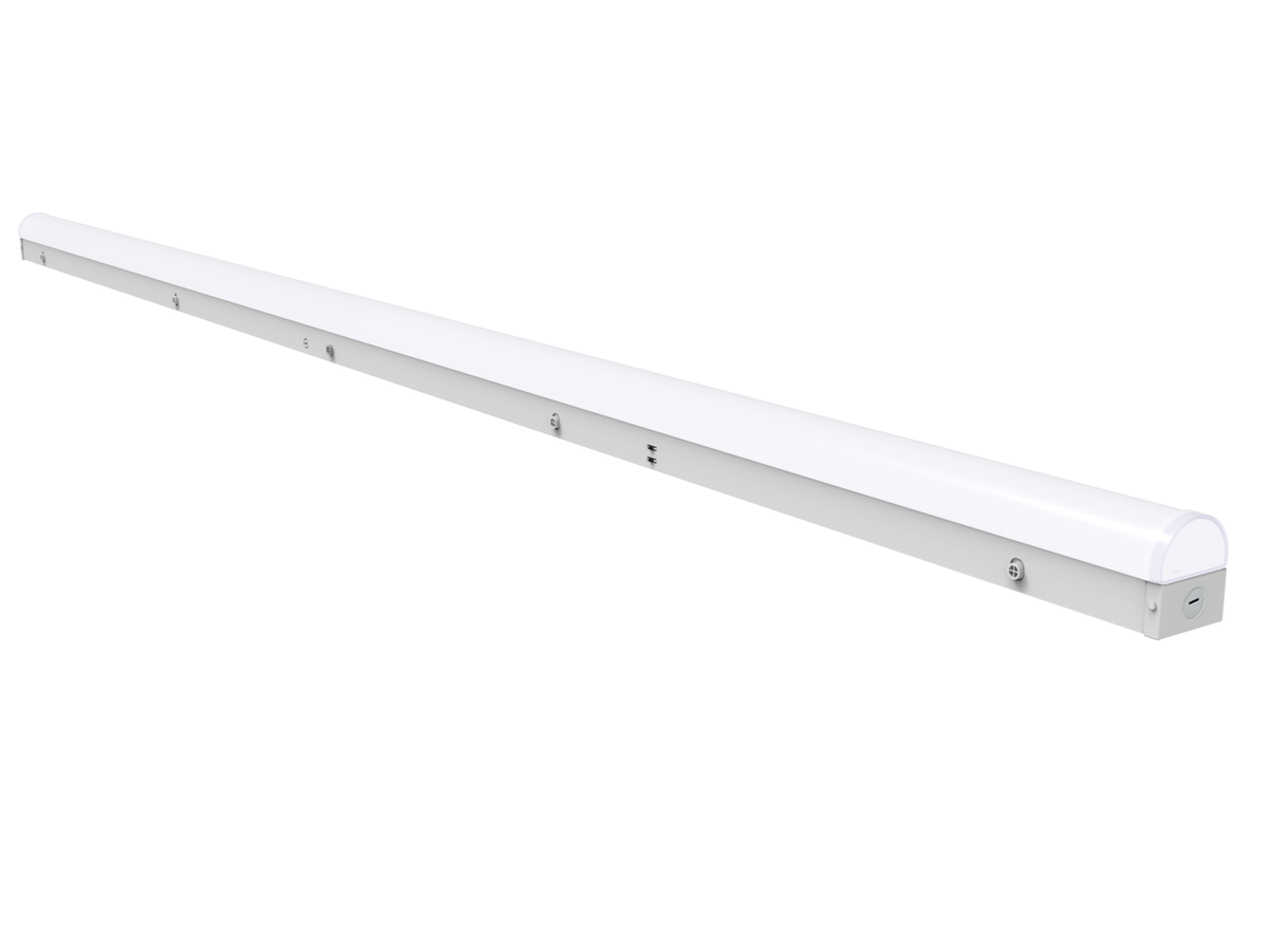 Luminaire linéaire 8 pi 80-70-60 W 120-347 V 35-40-50 K blanc givré 12 V CC, intensité variable 0-10 V