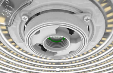 UFO highbay V2 240-200-150W 120-347V 50K black clear 90 deg. motion base dim 0-10V