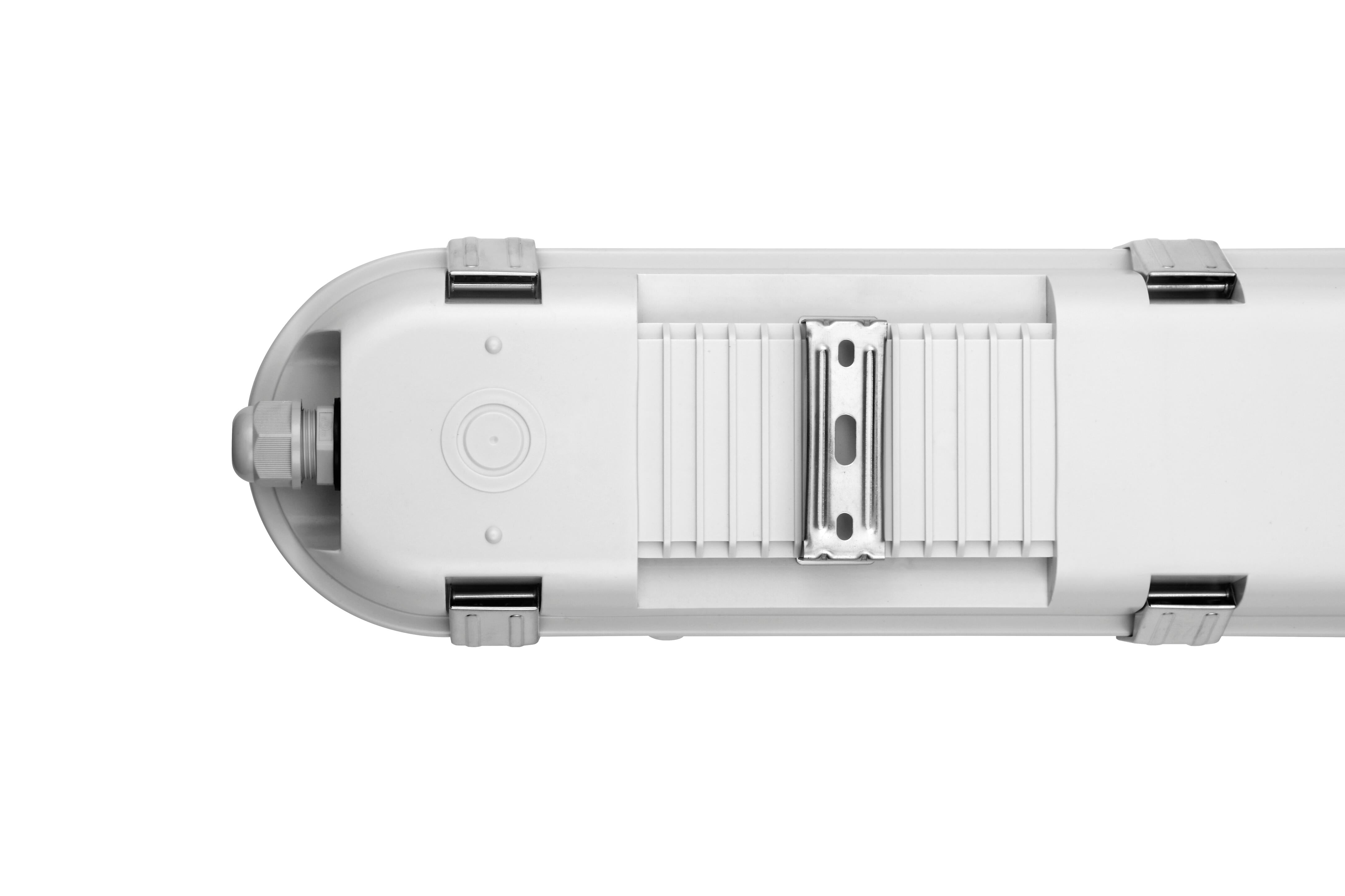 Étanche à la vapeur, 1,2 m, 45 W, 100-277 V, 50 K, blanc givré, intensité variable 0-10 V